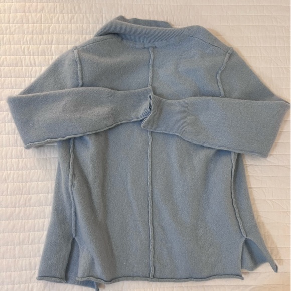 Free People Baby Blue Paloma Cashmere Cardigan - Picture 3 of 10